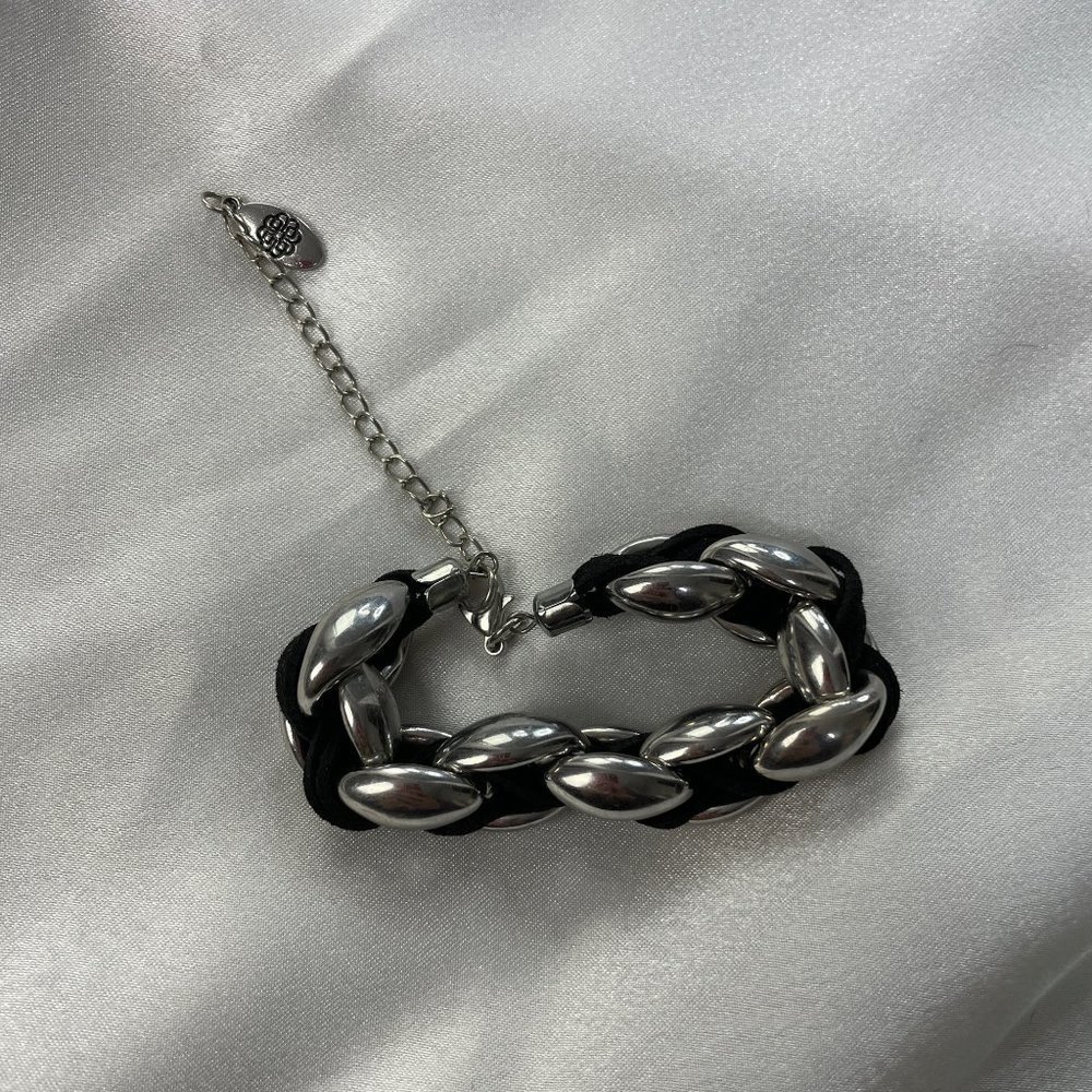 Breal Collection Black Sliver Chucky Adjustable Bracelet